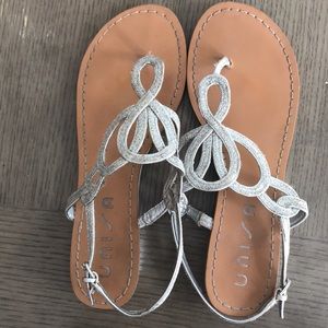 Silver glitter Sandels